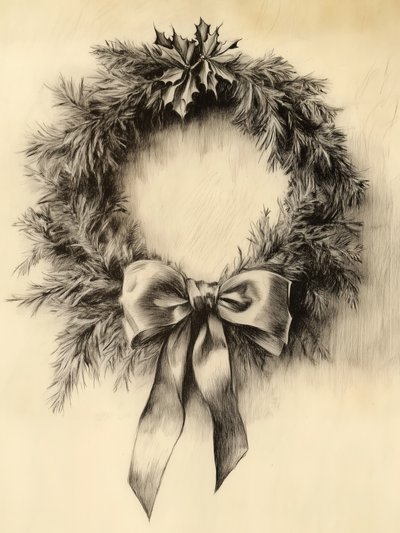 Elegant Christmas Wreath by Jolly and Dash