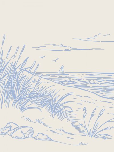 Serene Coastal Scene by Jolly and Dash