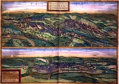 Map of Prague and Egg, from 