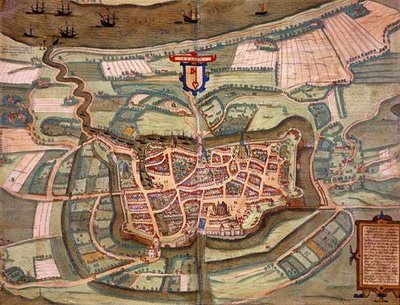 Map of Stade, from Civitates Orbis Terrarum by Joris (after) Hoefnagel