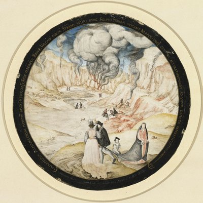 The Sulphur Baths of Solfatara near Pozzuoli by Joris Hoefnagel