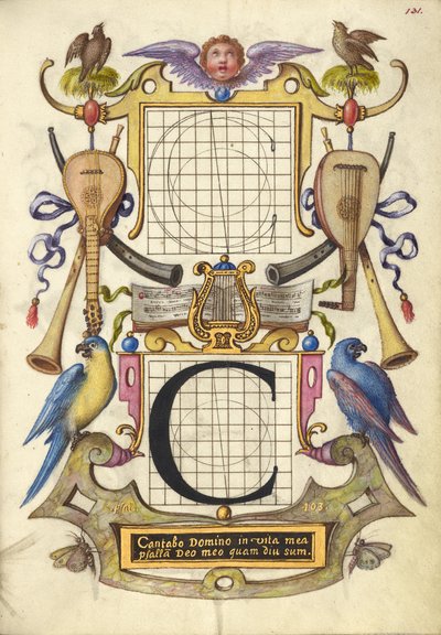 Guide for Constructing the Letter C by Joris Hoefnagel