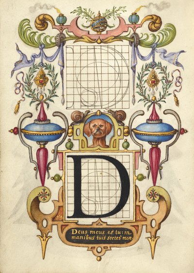 Guide for Constructing the Letter D by Joris Hoefnagel