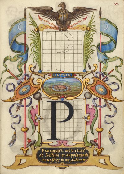 Guide for Constructing the Letter P by Joris Hoefnagel