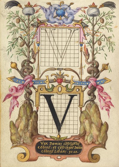 Guide for Constructing the Letter V by Joris Hoefnagel