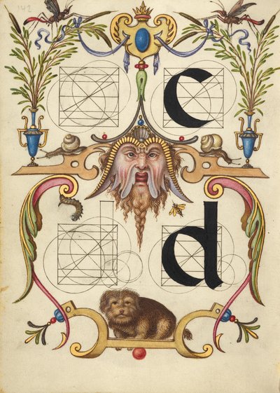 Guide for Constructing the Letters c and d by Joris Hoefnagel