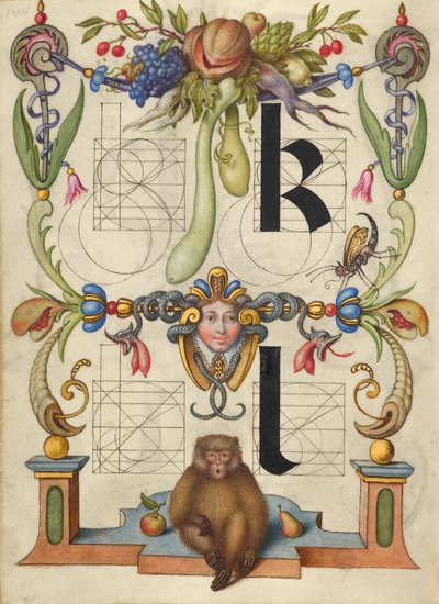 Guide for Constructing the Letters k and l by Joris Hoefnagel