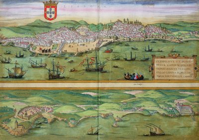Map of Lisbon, and Cascais, from 