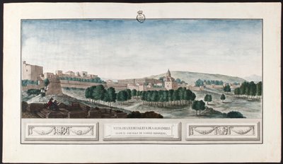 Partial View of the Alhambra from the Castle of Towers Bermejas by José de Hermosilla