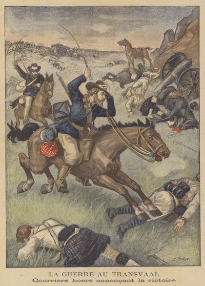 Boer Messengers Carrying News of Victory at the Battle of Colenso by Jose Belon