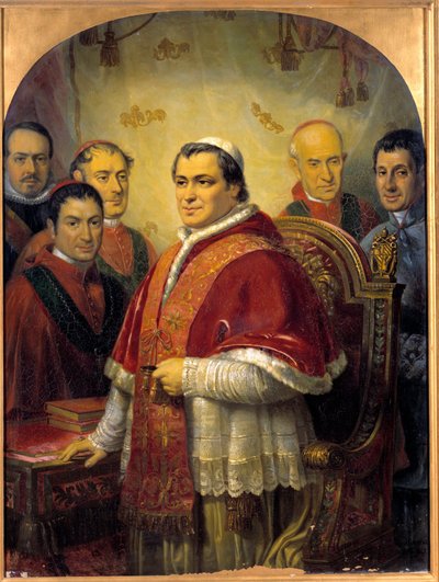 Portrait of Pope Pius IX Surrounding His Cardinals by Jose Galofre Y Coma