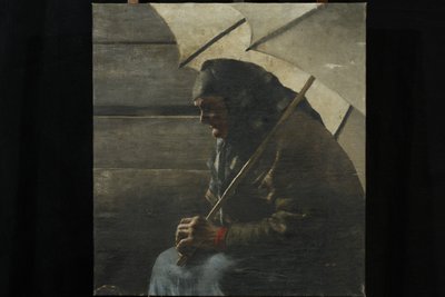Old Woman (with Umbrella) by Josef Engelhart