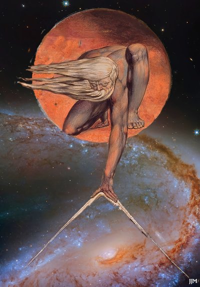JJM-recreate: Blake-W The Ancient of Days + JWST by Josef Johann Michel