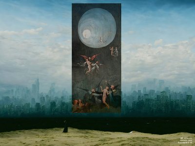 JJM recreate Friedrich-C-D: The Monk before the City Vision by Josef Johann Michel