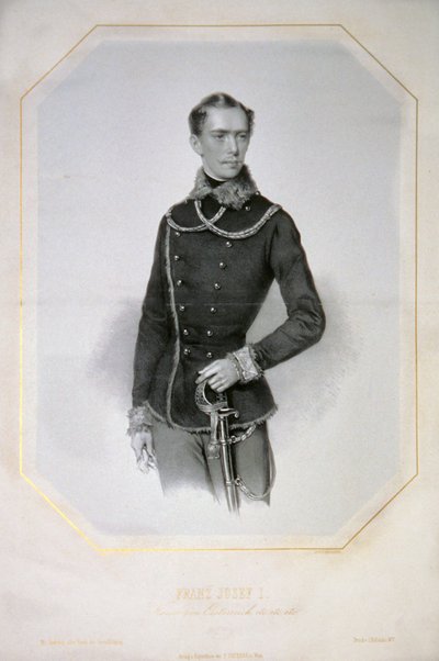 Franz Josef I Lithograph by Josef Kriehuber