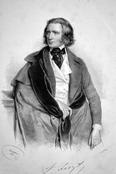 Franz Liszt, 1846 by Josef Kriehuber
