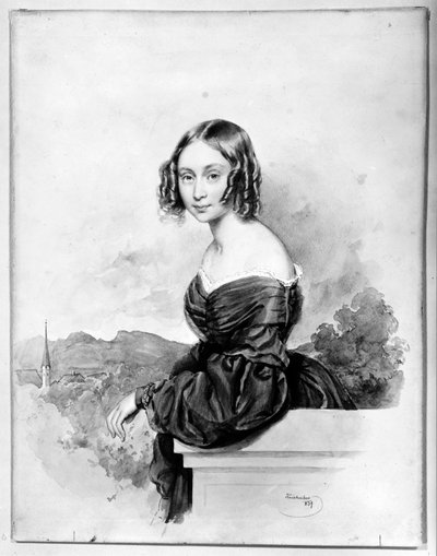 Countess Natalia Alexandra von Buxhövden, married to K.G. Löwenhielm by Josef Kriehuber