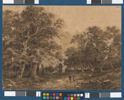 Forest Landscape with Staffage by Josef Kriehuber