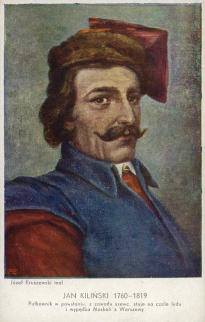 Jan Kilinski, Polish military leader of the Kosciuszko Uprising against Russian rule in Poland by Josef Wincenty Kruszewski