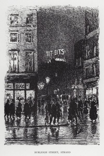 Burleigh Street, Strand by Joseph (after) Pennell