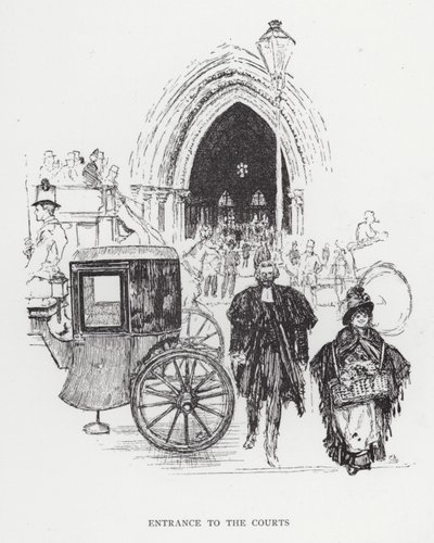 Entrance to the Courts by Joseph (after) Pennell