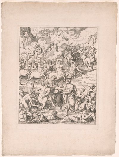 Dante Crosses the Stream of Blood of the Tyrants and Murderers on the Back of Nessus the Centaur by Joseph Anton Koch