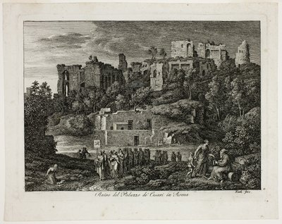 Ruins of the Palace of the Caesars in Rome, plate eight from 