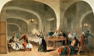 Sketch of a Ward at the Hospital at Scutari by Joseph Austin Benwell