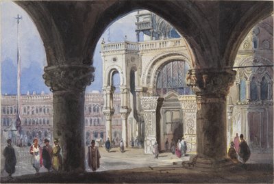 Church and Piazza San Marco at Venice, Pasted into Thomas Moody