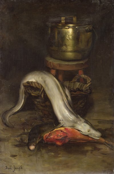 Still Life with Fish and Cauldron by Joseph Bail