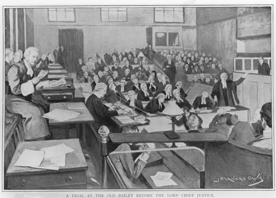 A Trial at the Old Bailey before the Lord Chief Justice by Joseph Barnard Davis