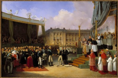 Charles X lays and blesses the first stone of the monument to the memory of Louis XVI on May 3 by Joseph Beaume