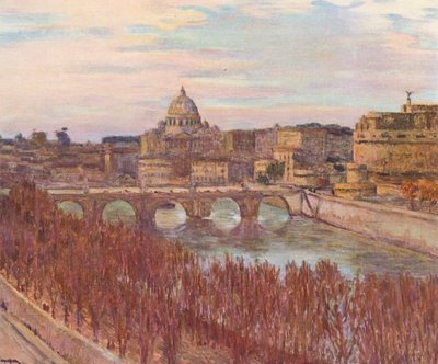 Rome: Vue de Rome du palais Primoli by Joseph Felix Bouchor