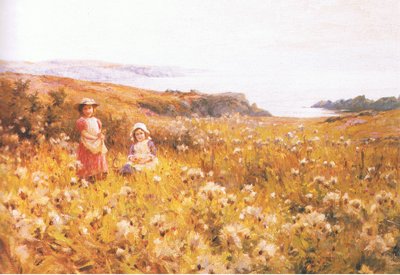 Picking Buttercups, from magazine or book source unknown by Joseph Harold Swanwick