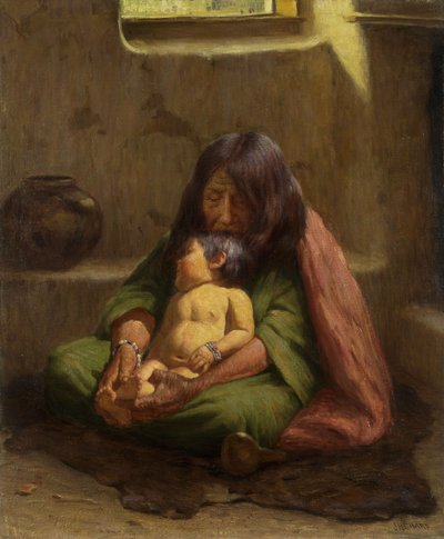 Indian Mother and Baby by Joseph Henry Sharp