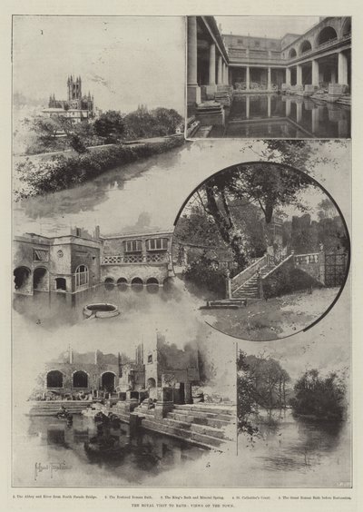 The Royal Visit to Bath, Views of the Town by Joseph Holland Tringham