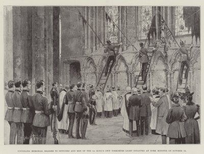 Unveiling Memorial Brasses to Officers and Men of the 1st King