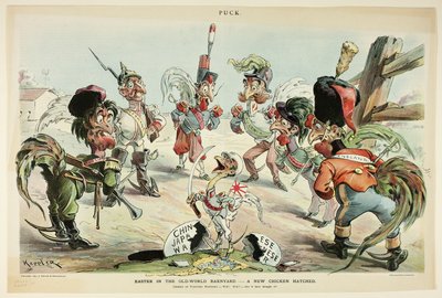 Easter in the Old World Barnyard, from Puck by Joseph Keppler