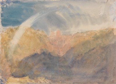 Chrichton Castle with a Rainbow; Color Study by Joseph Mallord William Turner
