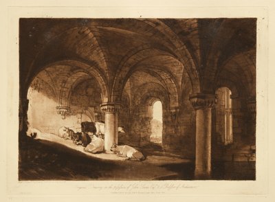 Crypt of Kirkstall Abbey by Joseph Mallord William Turner