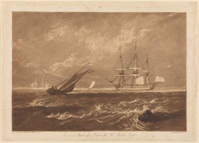 The Leader Sea Piece by Joseph Mallord William Turner