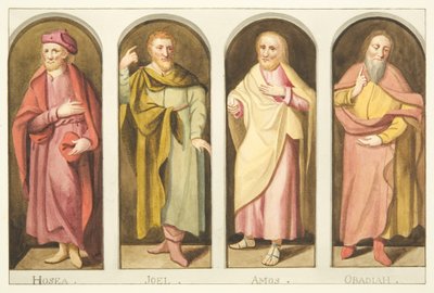 Four Minor Prophets Painted on West Side of Screen Dividing the Nave from the Choir of Bristol Cathedral by Joseph Manning