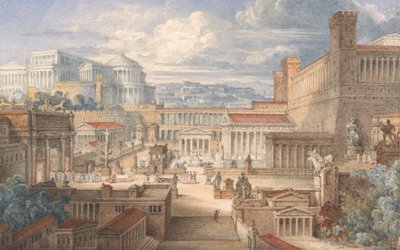 A Scene in Ancient Rome: A Setting for Titus Andronicus, I, ii by Joseph Michael Gandy