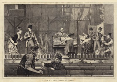 A New Opera, Undress Rehearsal by Joseph Nash