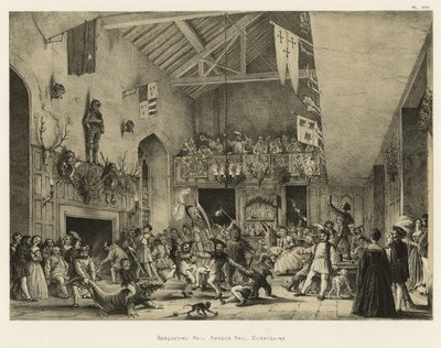Banqueting Hall, Haddon Hall, Derbyshire by Joseph Nash