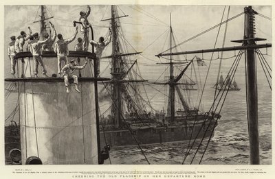 Cheering the Old Flagship on Her Departure Home by Joseph Nash