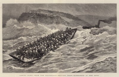 Coming Home from the Transvaal, British Troops Re-embarking at Port Natal by Joseph Nash