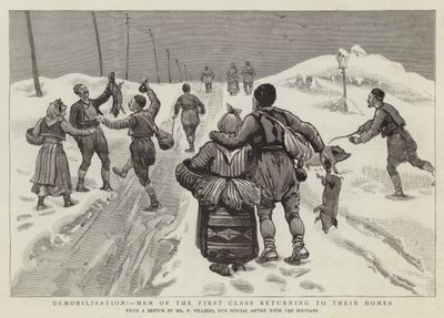 Demobilisation! Men of the First Class returning to their Homes by Joseph Nash