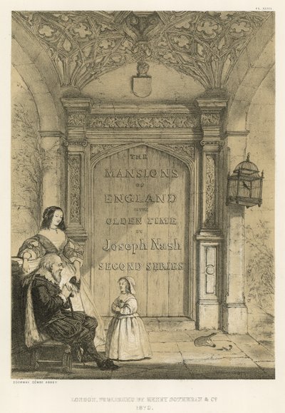 Doorway, Combe Abbey by Joseph Nash
