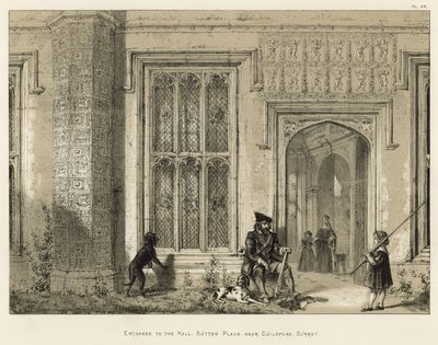 Entrance to the Hall, Sutton Place, Near Guildford, Surrey by Joseph Nash